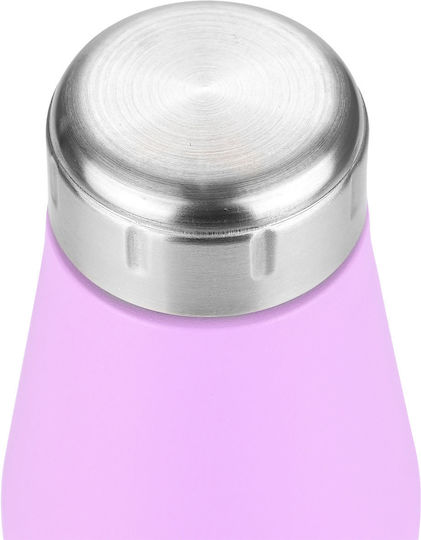 Estia Travel Flask Save the Aegean Recyclable Stainless Steel Thermos Bottle BPA Free 350ml Lavender Purple
