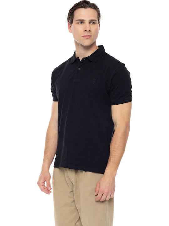 Polo Short Sleeve Black Blouse