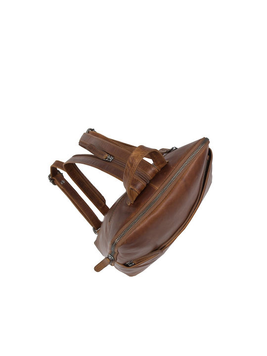 Leather Women's Bag Backpack Tabac Brown