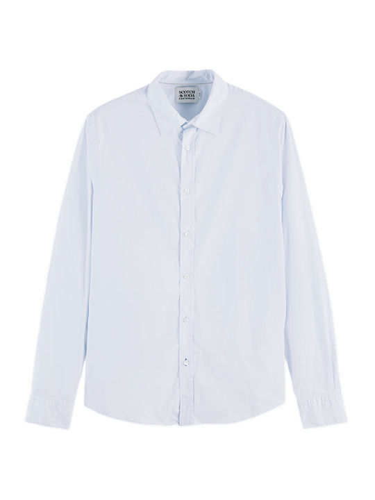 Scotch & Soda Essential Bumbac Cămașă Albastru deschis