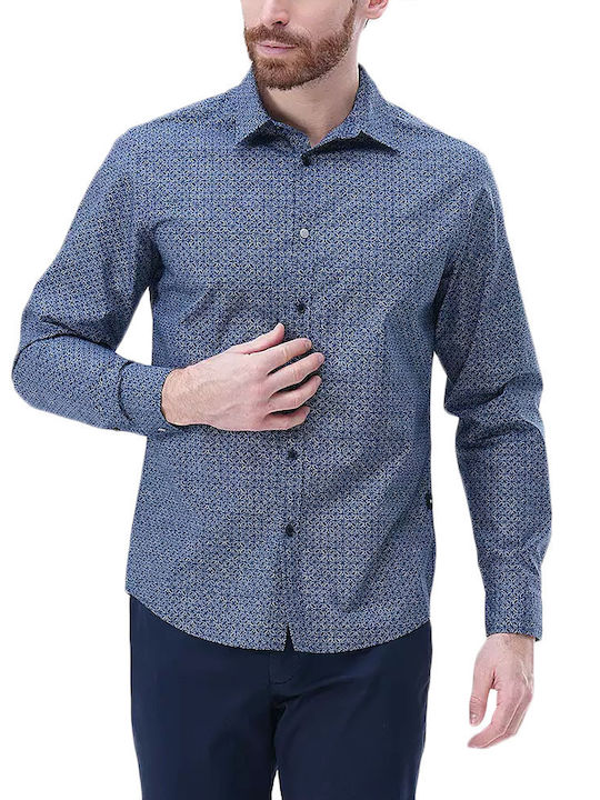 Replay Men's Shirt Long Sleeve Cotton Blue