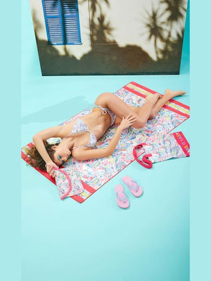 Amo La Casa Pink Beach Towel 170x90cm