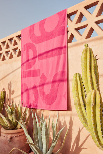 Gisela Beach Towel Cotton Fuchsia 95x140cm.