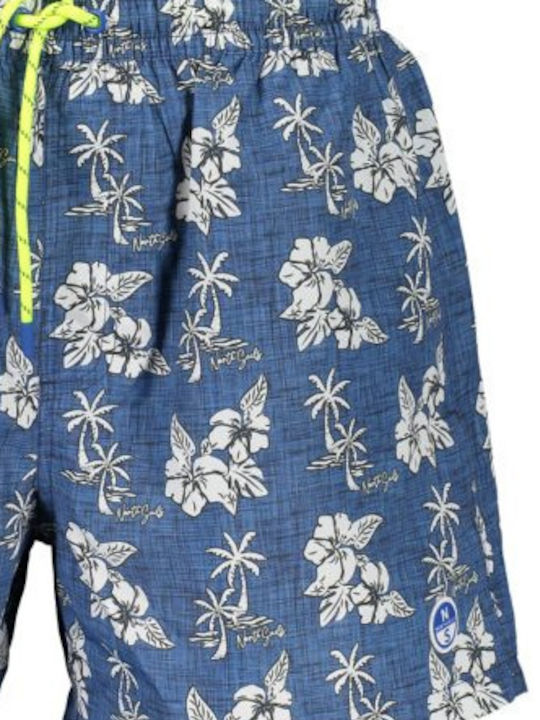 Men's Swimwear Shorts Blue Floral