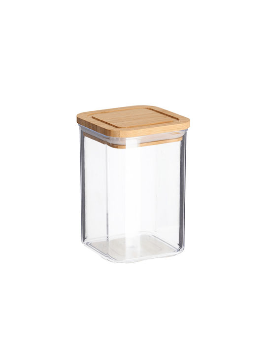 General Use Food Jar with Airtight Lid Plastic Transparent 800ml 1 Piece