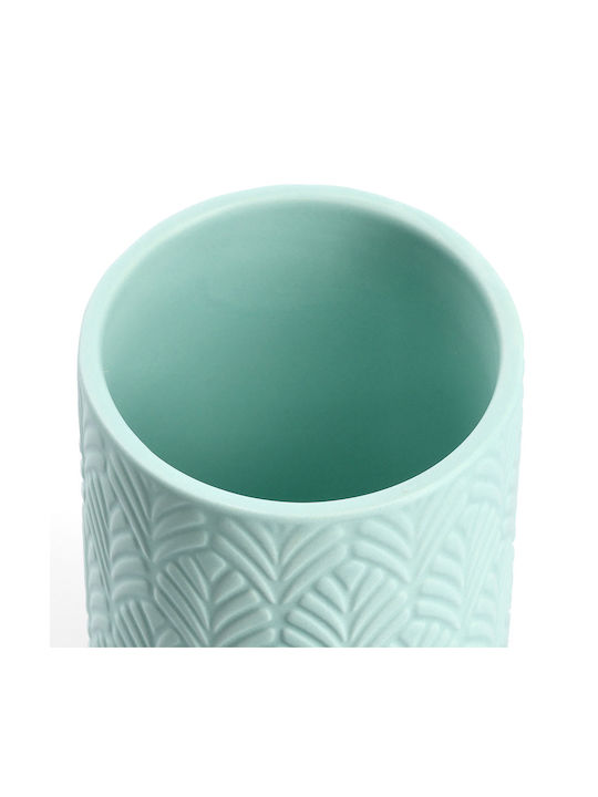 Zeller Vase General Use with Airtight Lid Ceramic Green 720ml