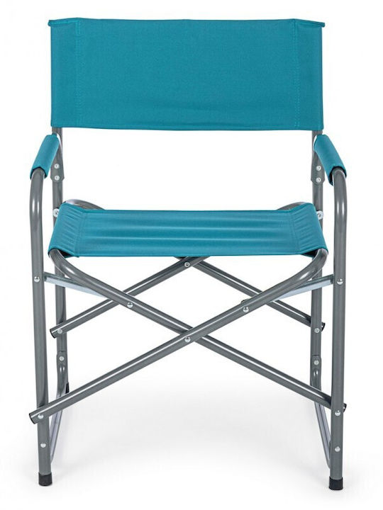 Aluminum Director Chair Olbia Turquoise 56x47x80cm