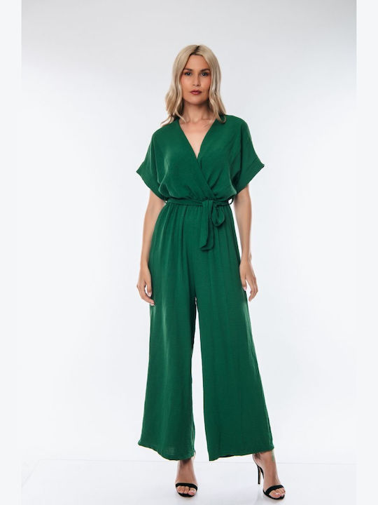 Green Belted Cruise Jumpsuit