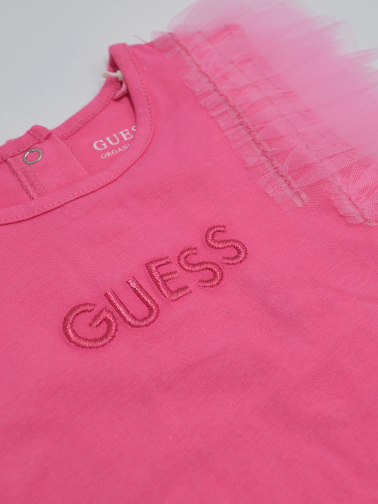 Guess Bluză pentru copii Fuchsia