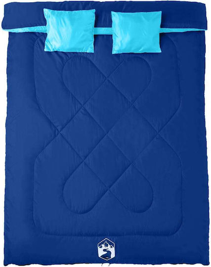 vidaXL Sac de dormit Dublu Albastru