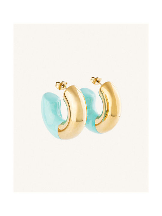 StanStefan Earrings Hoops made of Steel Gold Plated