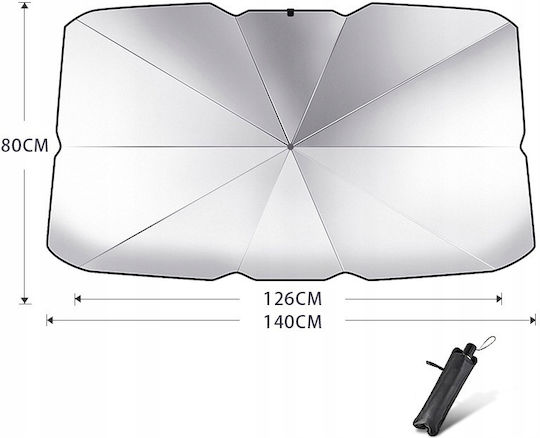 Internal Car Windshield Sunshade Umbrella 140x79cm