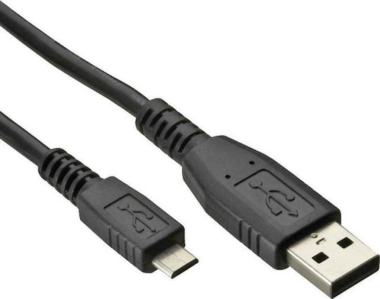 Cellular Line Regular USB 2.0 to micro USB Cable Μαύρο 1m (USBDATACABMICROUSB)