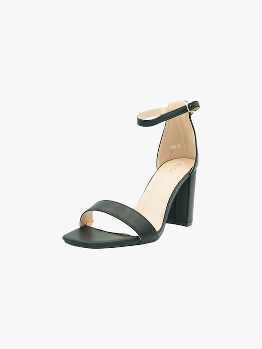 Thick Heel Black Sandals Ll-1260-black