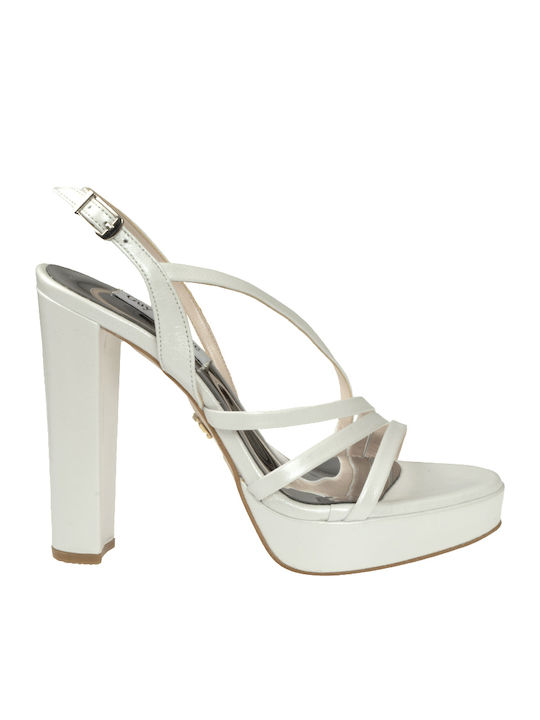 Leder Sandalen Weiß