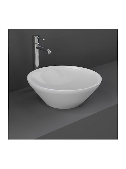 Rak Ceramics Variant Επικαθήμενος Νιπτήρας Πορσελάνης 36x36cm Λευκός