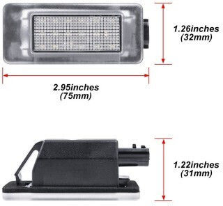 Светлини за регистрационната табела LED за Nissan Qashqai / Serena / Altima Dacia Дъстър 2бр