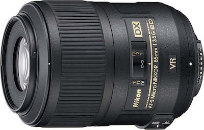 Nikon Crop Camera Lens AF-S DX Micro Nikkor 85mm f/3.5G ED VR Telephoto for Nikon F Mount Black