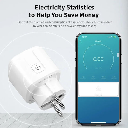 Smart Single Socket with Switch Brown