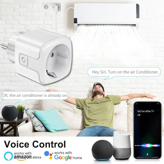 Smart Single Socket with Switch Brown