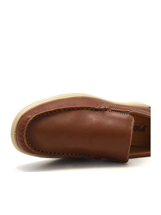 Δερμάτινα Ανδρικά Loafers σε Ταμπά Χρώμα
