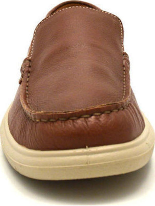Δερμάτινα Ανδρικά Loafers σε Ταμπά Χρώμα
