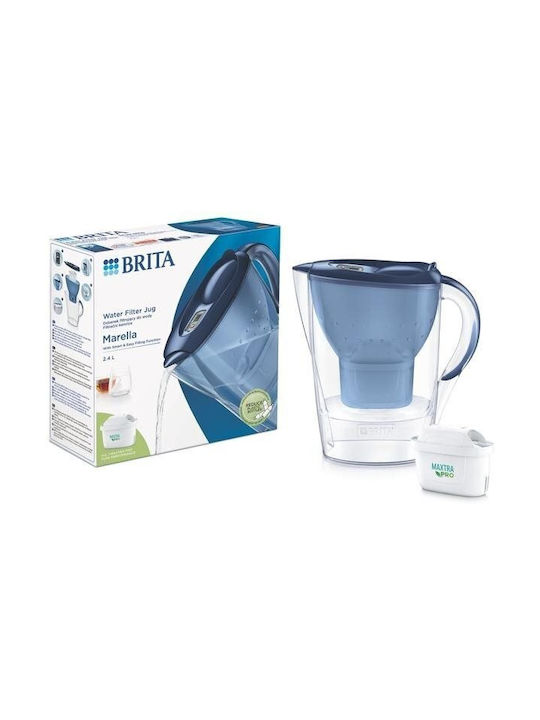 Brita Marella Cană de Servire Plastic Albastru cu Filtru 2400ml 1buc
