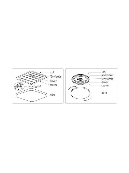 Modee Lighting Deckenleuchte 51cm Gold mit Integrierter LED und Fernbedienung