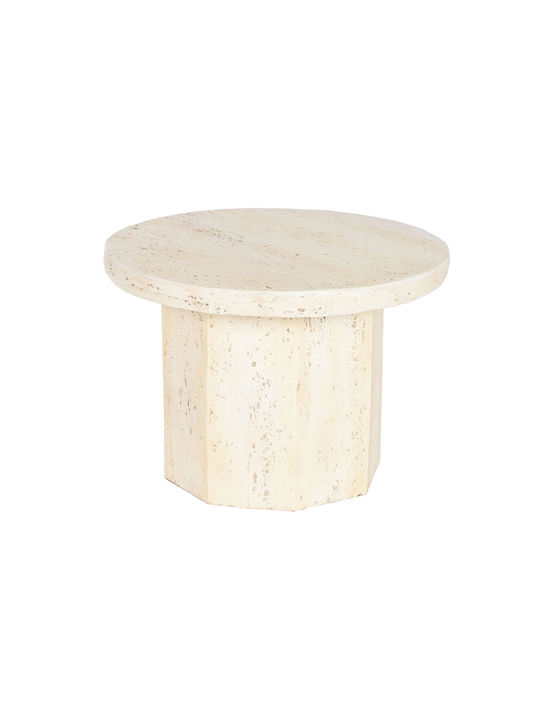 Round Side Table Beige L60xW60xH41.9cm