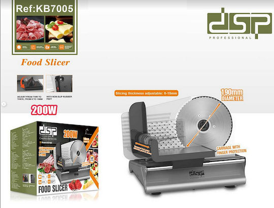 DSP Aufschnittschneider 200W Silber