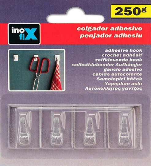 Inofix 2075 Άγκιστρο Μπάνιου Μονό με Αυτοκόλλητο 3x1.8cm Λευκό Inofix 2075 Άγκιστρο Μπάνιου Μονό με Αυτοκόλλητο 3x1.8cm Λευκό
