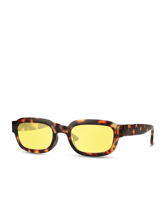 Solo-Solis Sonnenbrillen mit Braun Schildkröte Rahmen und Gelb Linse NDL6853