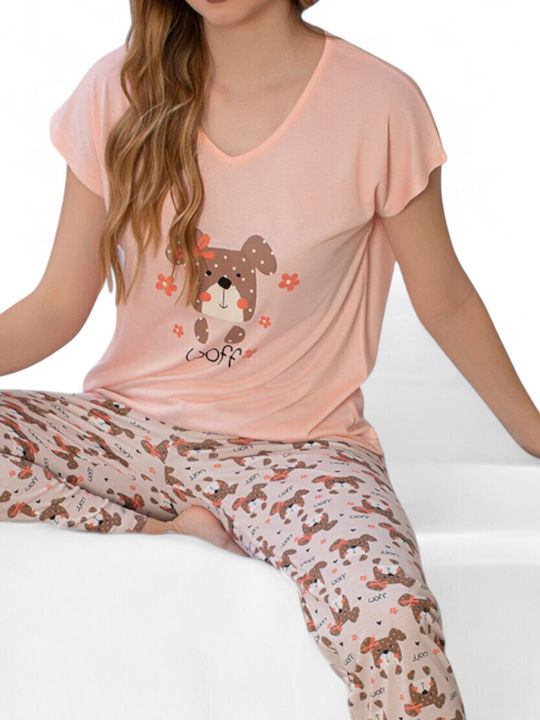 PijaMood Summer Women's Pyjama Set Orange