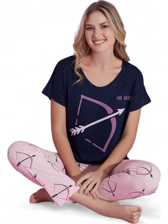 PijaMood Summer Women's Pyjama Set Blue