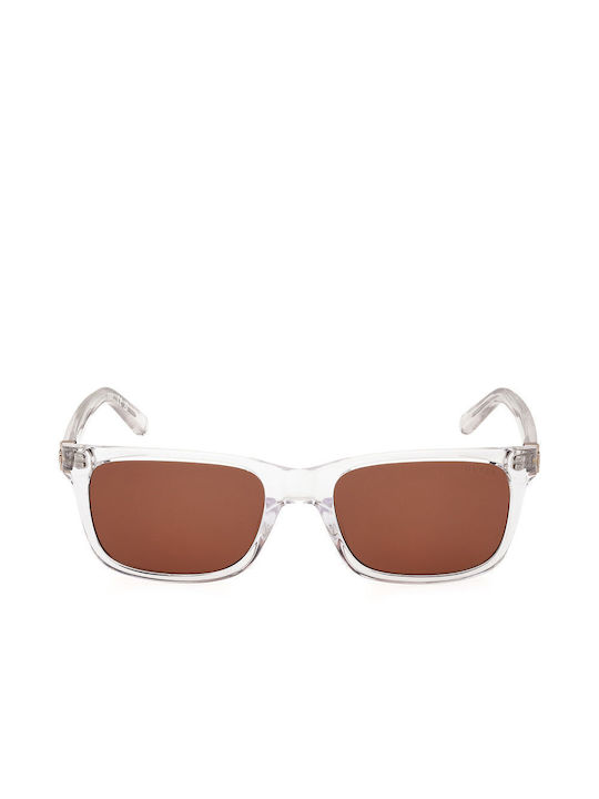 Guess Sunglasses with Transparent Plastic Frame and Brown Lens GU00066/S 26E