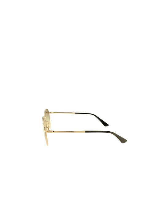 Police Women's Sunglasses with Gold Metal Frame and Yellow Gradient Mirror Lens
