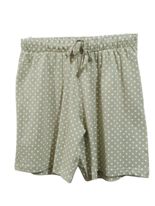 MEI Sommer Damen Pyjama-Set Grün
