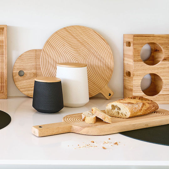 Zeller Round Wooden Chopping Board Set Beige 30.5x30.5cm