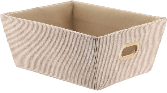 Καλάθι Αποθήκευσης Υφασμάτινο Μπεζ 20.5x26x10.5cm