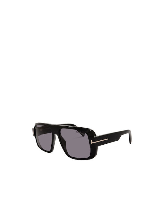 Tom Ford Sunglasses with Black Plastic Frame and Gray Lens TF1101 01A