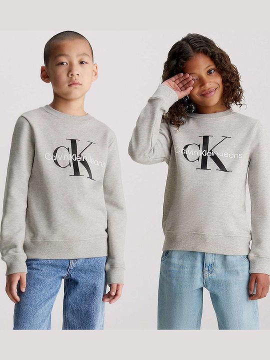 Kinder-Sweatshirt Gray Monogram