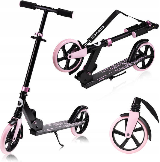 Lionelo Παιδικό Πατίνι Αναδιπλούμενο Luca Δίτροχο Black Carbon Pink