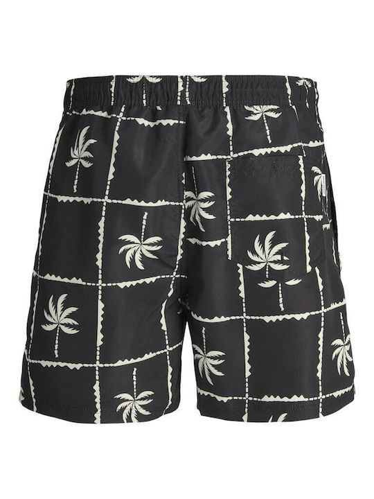 Jack & Jones Palm trees Kids Swimwear Swim Shorts Black