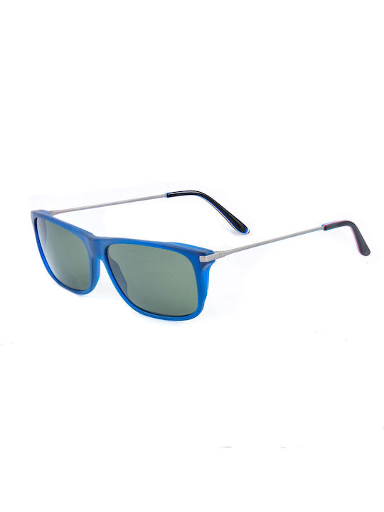 Vuarnet Men's Sunglasses with Blue Frame and Green Lens VLO18030031121