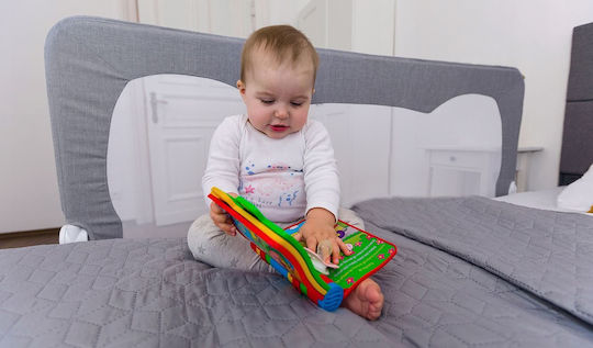 Lionelo Hanna Foldable Bed Rail Guard Simple Placement made of Fabric Beige Melange 150x35x66εκ. 1pcs