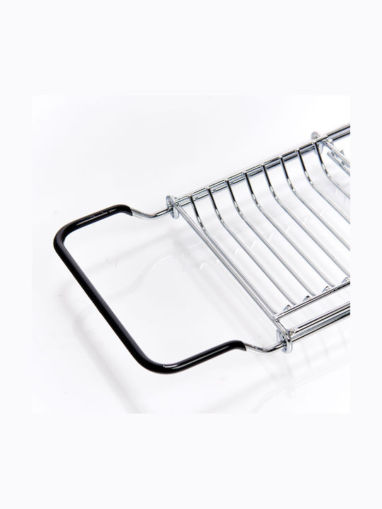 Zeller Wall Mounted Bathroom Shelf Metallic 65.5x15.5x4cm Silver