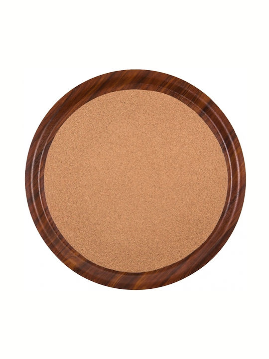 Wooden Round Serving Tray with Handles and Lid in Brown Color 38x38cm 1pcs