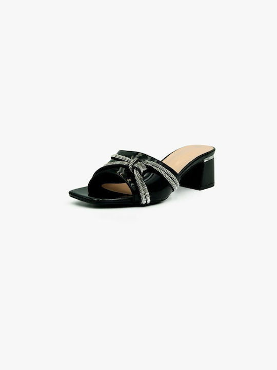 Joya Mules mit Absatz in Schwarz Farbe