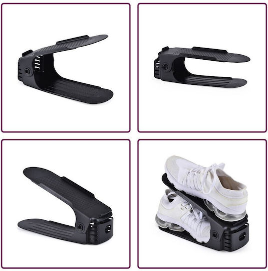 Bază Din Plastic Pentru Depozitarea Pantofilor Neagră 6x25.5x11cm