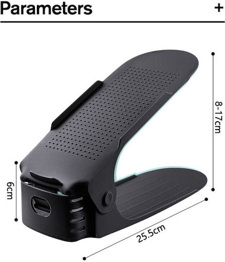 Bază Din Plastic Pentru Depozitarea Pantofilor Neagră 6x25.5x11cm 3 Bucăți